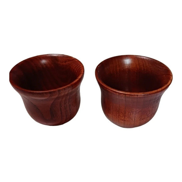 Set of 8 pcs wooden pattern mug coffee,cup,and spoon - Picture 4 of 13